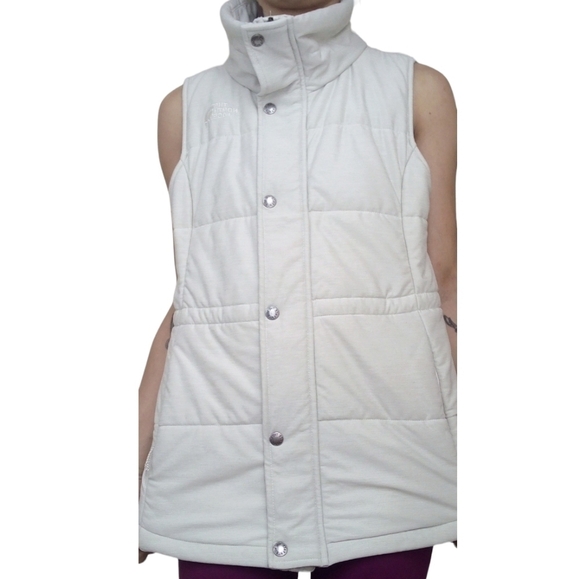 The North Face Heathered Beige White Outdoor Vest Small - Picture 2 of 6